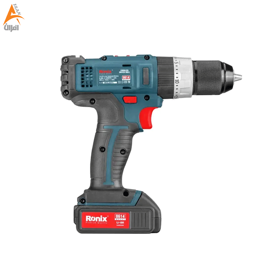دریل پیچ گوشتی چکشی شارژی دو سرعته رونیکس 14 ولت مدل 8614